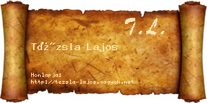 Tézsla Lajos névjegykártya